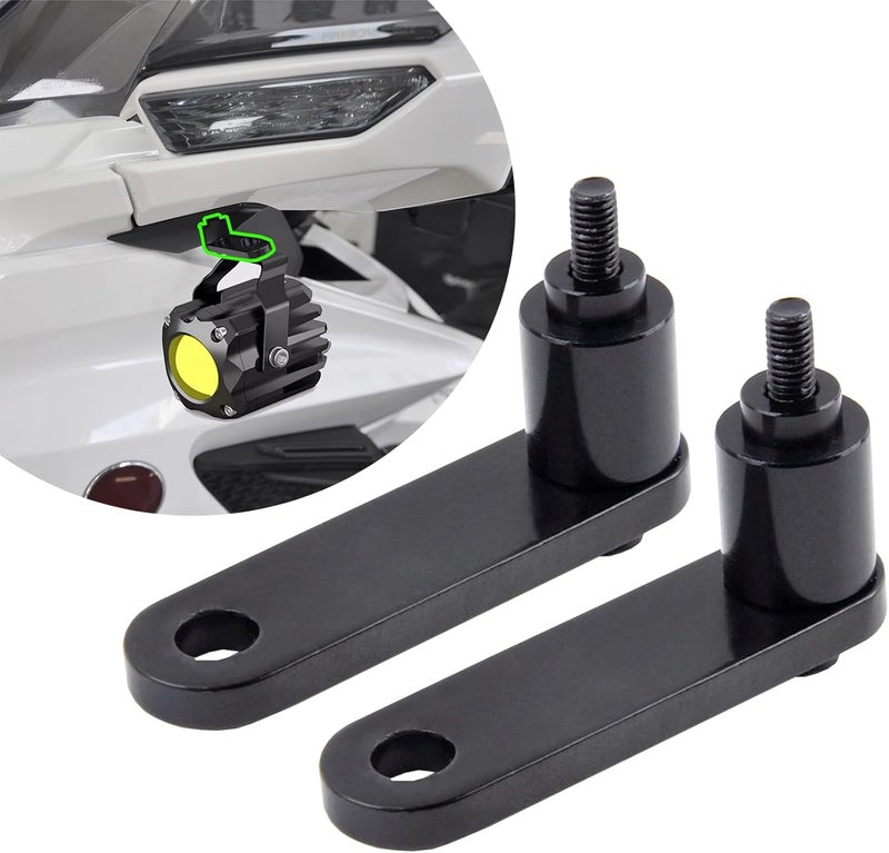 PANICAL Motorcycle for Honda Goldwing Accessories GL1800 F6B 2018-2026 Inverted Mirror Extension Bracket 8mm Hole can be Used to Install Fog Lights Ball Head Cameras Brackets (Black) - Image 1